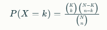 Hypergeometric Probability Formula